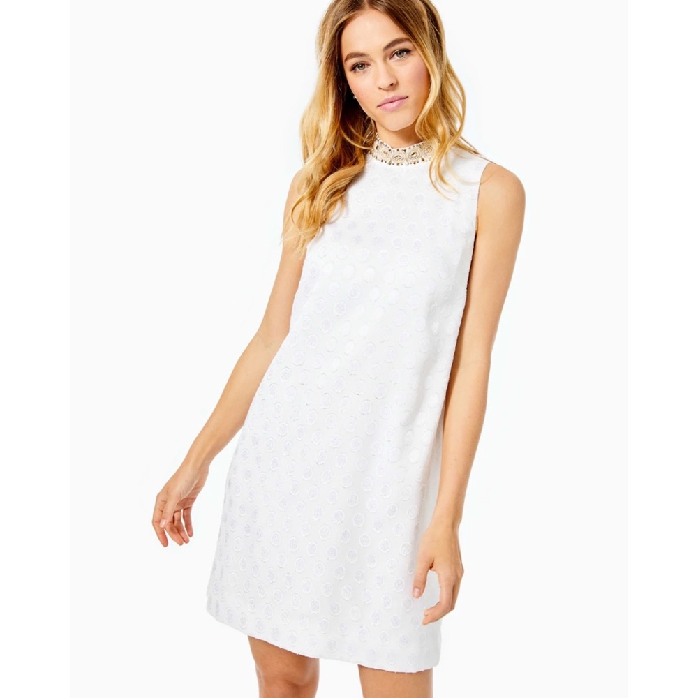 NWT Lilly Pulitzer Brandi Shift Resort White Size 14 - Picture 1 of 5